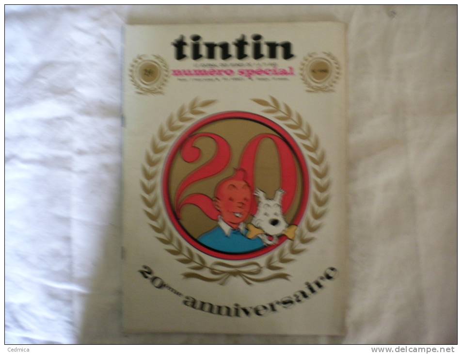 TINTIN LE JOUNAL DES JEUNES N°1048  28/11/68 20 Ième ANNIVERSAIRE - Tintin