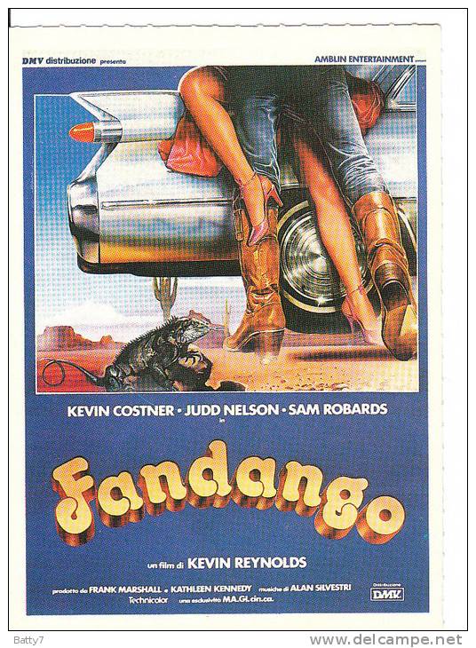 CINEMA CARTONCINO PUBBLICITARIO FILM -  FANDANGO 1985 DESCRIZ. SUL RETRO - Publicité Cinématographique