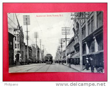 Canada > British Columbia > Victoria  Trolley On Government  Ca 1910=====  Ref  391 - Victoria