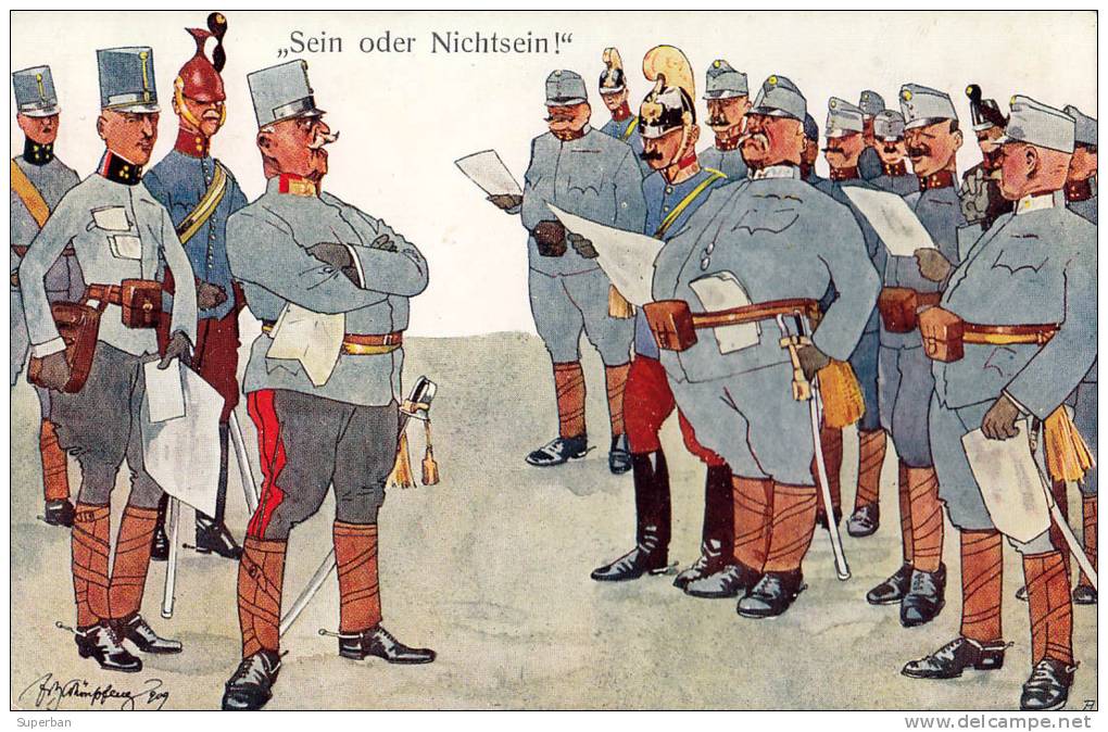 MILITARIA - HUMOUR : SEIN ODER NICHT SEIN ! - ILLUSTRATION SIGNÉE: SCHOENPFLUG - 1909 - B.K.W.I. (j-963) - Schönpflug, Fritz