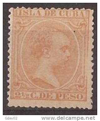 CU118SASF-A304C1-MCEX1.Spain .Espagne.CUBA  Española.Alfonso  XIII 1896/7 (Ed 126**).sin Charnela. MAGNIFICO - Cuba (1874-1898)