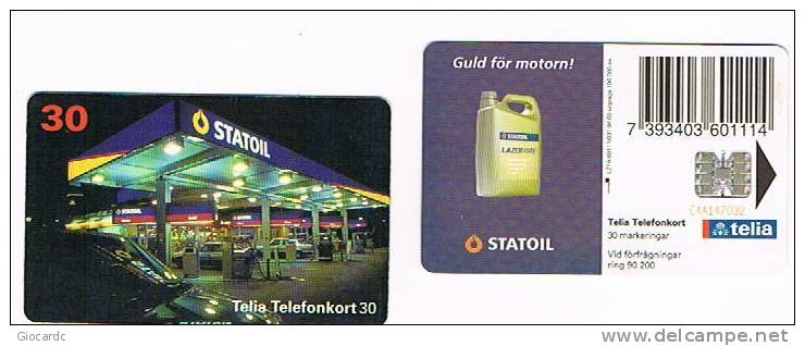 SVEZIA (SWEDEN) - TELIA  (CHIP) - 1994 STATOIL  30   - USED °- RIF. 7607 - Petrole