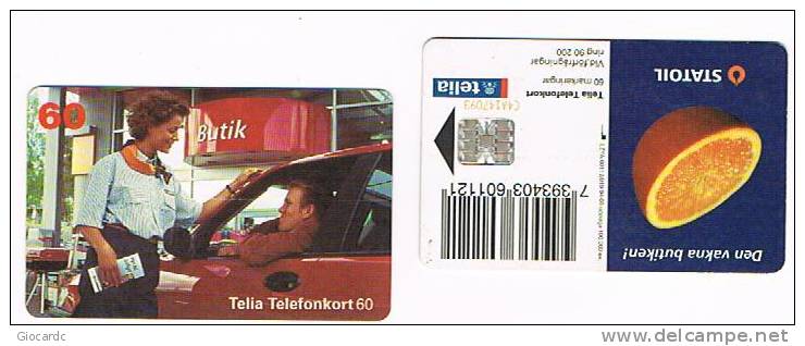 SVEZIA (SWEDEN) - TELIA  (CHIP) - 1994 STATOIL  60   - USED ° - RIF. 7608 - Petrole