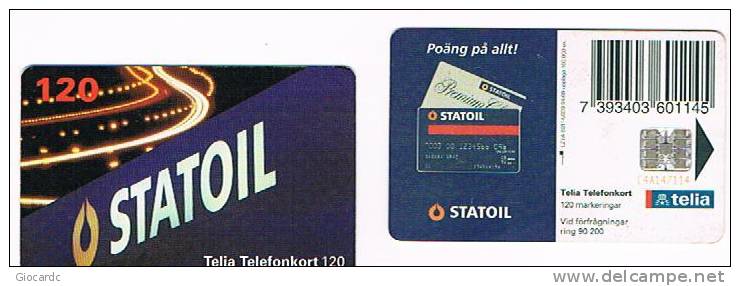 SVEZIA (SWEDEN) - TELIA  (CHIP) - 1994 STATOIL  120   - USED °  -  RIF. 7606 - Petrolio