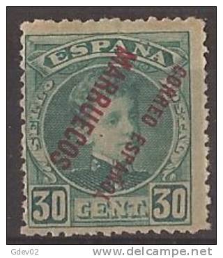 MA010-LB305TM..Maroc.Marocco.MARRUECOS  ESPAÑOL.Alfonso Xlll. 1903/9 (Ed 10hei** )sin Fjjasellos.MUY BONITO - Marruecos (1956-...)