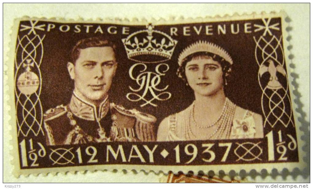 Great Britain 1937 Coronation Of King George VI And Queen Elizabeth 1.5d - Mint Hinged - Unused Stamps