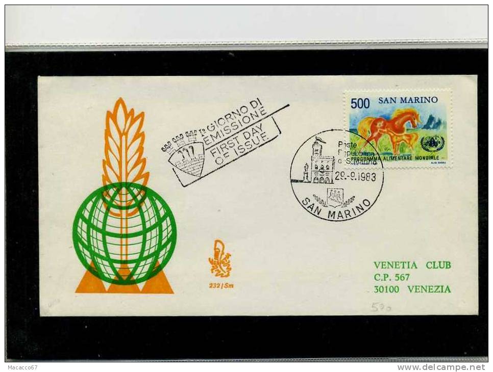 San Marino - Fdc Venetia 1983 - Programma Alimentare - FDC