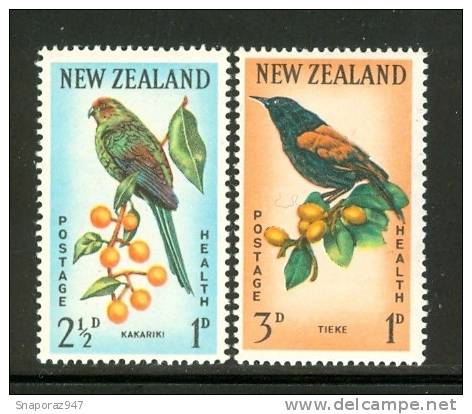 1962 Nuova Zelanda Uccelli Birds Vogel Oiseaux Set MNH**B252 - Neufs