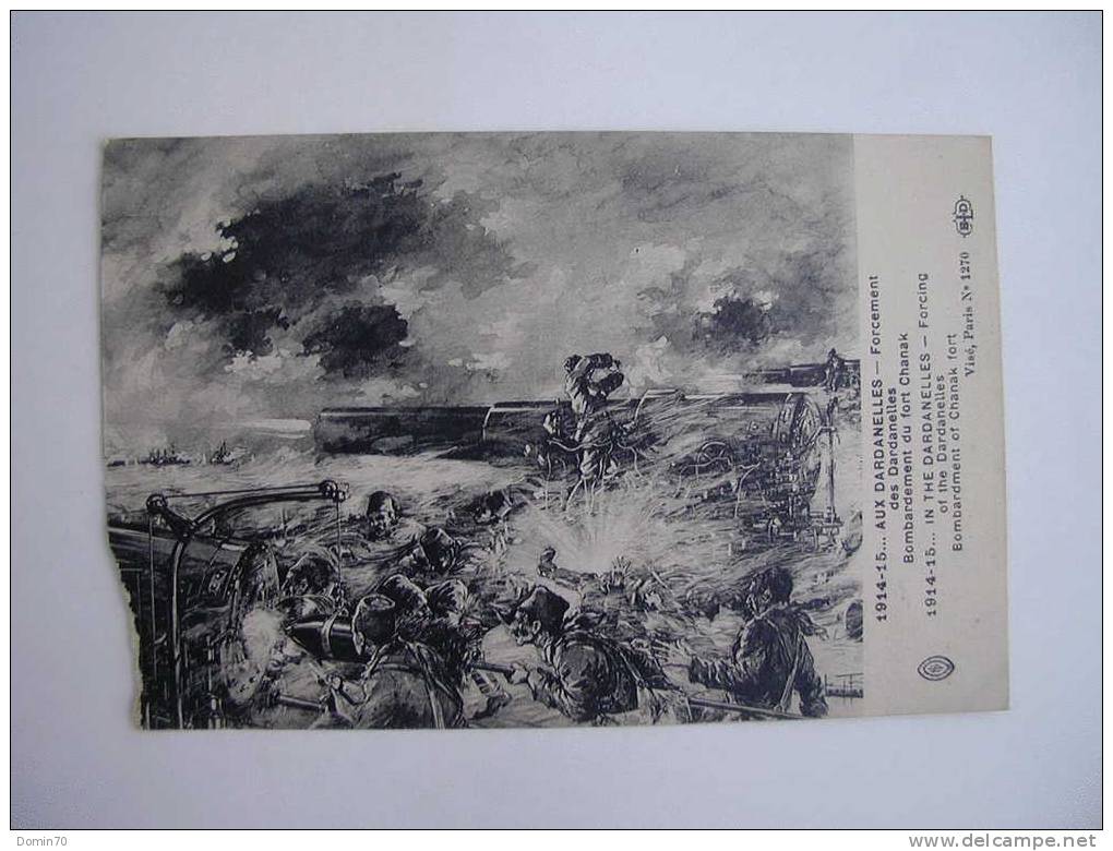 CPA Aux Dardanelles Bombardement Fort Chanak 1914 1915 - Collections, Lots & Séries