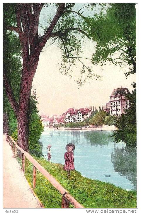 Thun (Uferpromenade Mit Kinder) : Blanko - Non Circulé  (1199) - Thoune / Thun