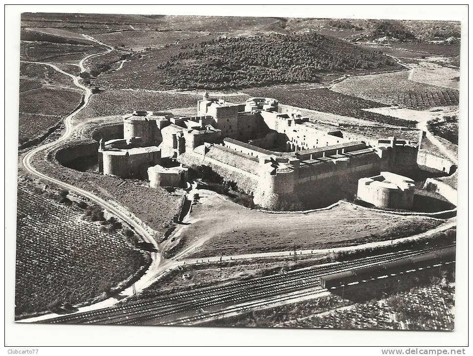 Salses (66) : Vue Aérienne Du Château En 1950 PHOTO VERITABLE. - Salses