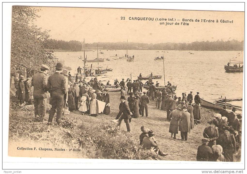 44  CARQUEFOU    Bords De L'Erdre à Gachet   Un Jour De Fete - Carquefou