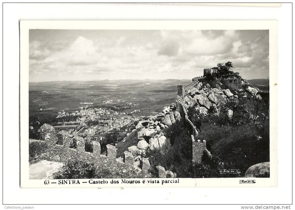 Cp, Portugal, Sintra, Castelo Dos Mouros E Vista Parcial - Otros & Sin Clasificación