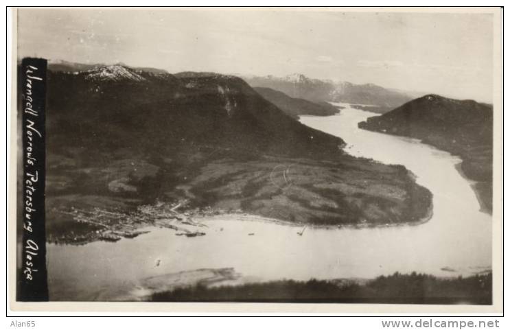 Petersburg AK Alaska, Wrangell Narrows Waterway Mithof Island, C1910s/20s Vintage Real Photo Postcard - Other & Unclassified