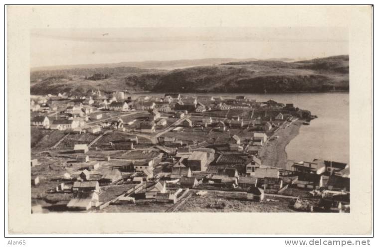 Kodiak AK Alaska, Aerial View Of Town, Seattle &amp; Seward RPO Railroad Cancel Postmark, C1920s Vintage Real Photo Post - Other & Unclassified