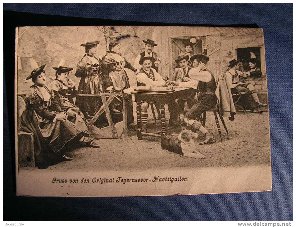 == Tegernsee , Nachtigal  1906  Trachten , Dirndel, Hund.. - Tegernsee