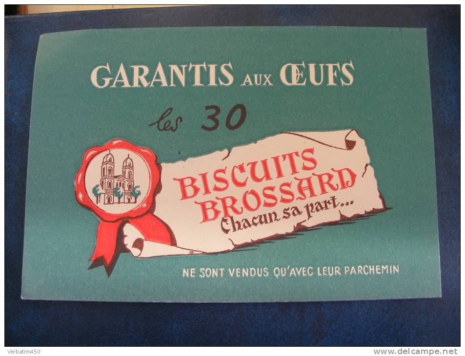 BUVARD....BISCUITS BROSSARD  CHACUN SA PART...FRAIS  DE PORT 1 EURO - Sucreries & Gâteaux