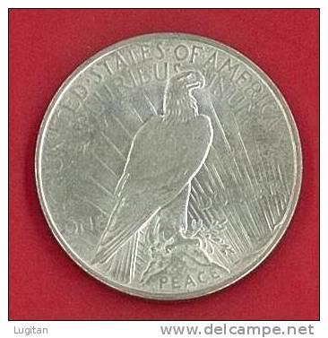 NUMISMATICA - 1 $ DOLLARO - USA Dollaro,1923 LIBERTY PEACE, PACE - One Dollar - SILVER - 1921-1935: Peace