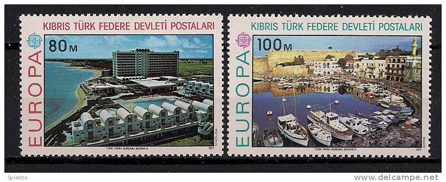 CYPRUS TURKEY EUROPA CEPT 1977 SET MNH - Ongebruikt