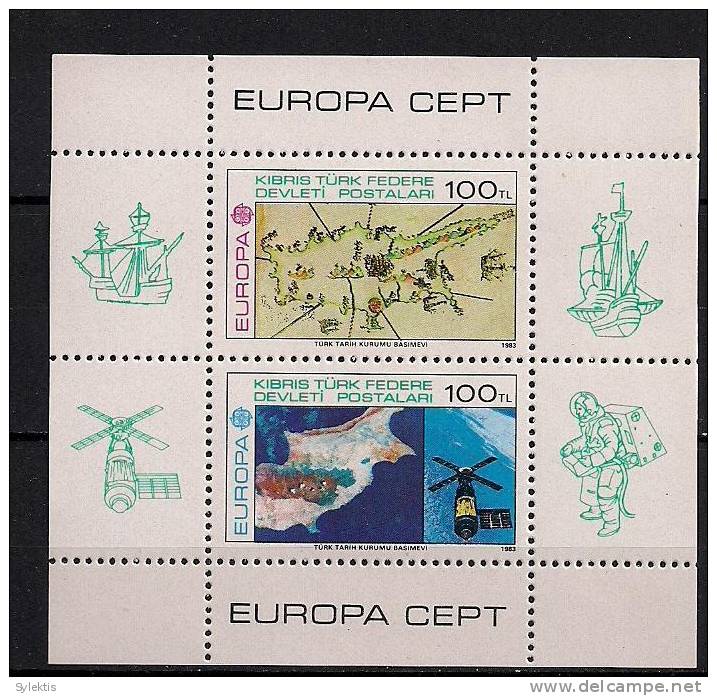 CYPRUS TURKEY EUROPA CEPT 1983-F SET MNH - Unused Stamps