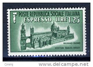 1944/45 - Regno -  Italia - Italy - Repubblica Sociale - Sass. N. Ex 23 -  LH - (B15012012...) - Eilsendung (Eilpost)