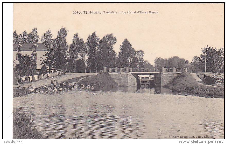 19695 Tinteniac , La Canal D´ile Et Rance . 2950 Mary Rousseliere. Lavandiere Ecluse - Autres & Non Classés