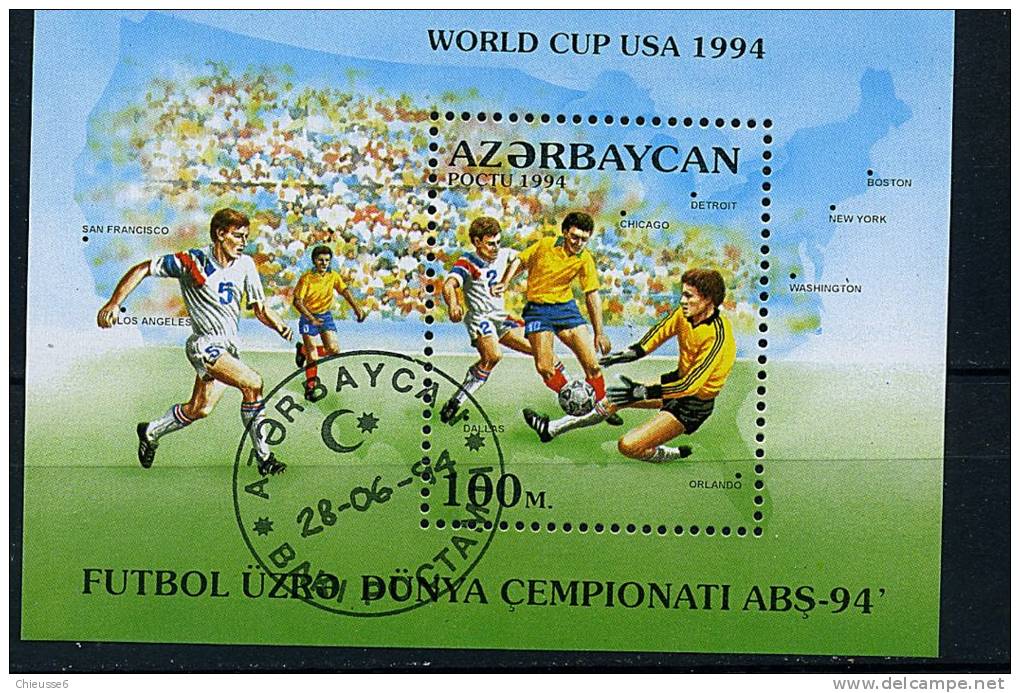 Azerbaïdjan Ob Bloc N° 8 - Coupe Du Monde De Foot Aux Etats-Unis - Azerbaiján