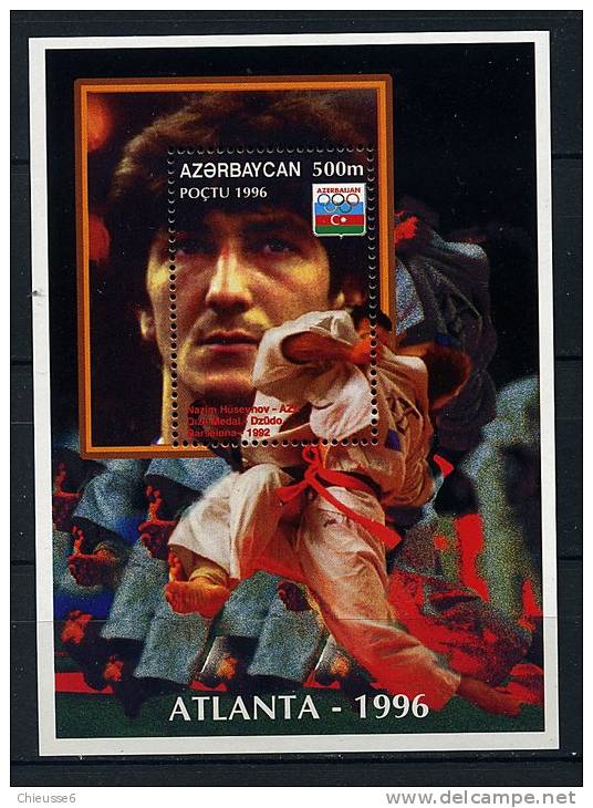 Azerbaïdjan ** Bloc N° 21 - J.O. D'Atlanta (N. Gousseinov, Boxe) - Azerbaiján