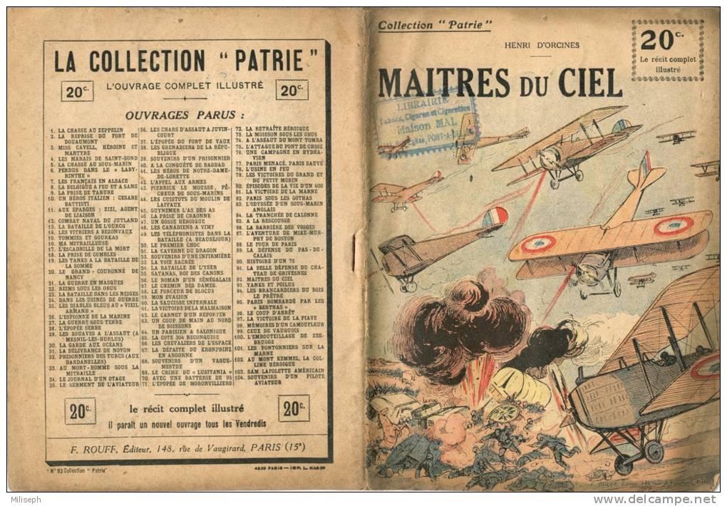Maîtres Du Ciel - Collection "Patrie" De Henri D'Orcines -             (J1669) - Français