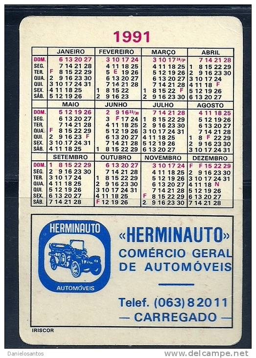 1991 Pocket Poche Bolsillo Calender Calandrier Calendario  Motorbikes Motorcycles Motos Races - Big : 1991-00