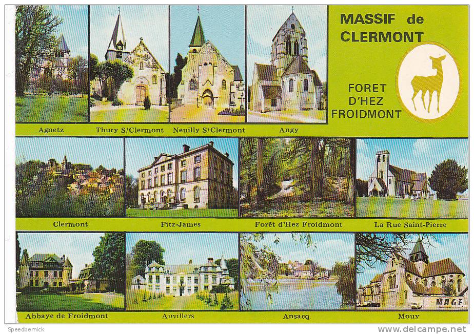 19709 OISE Touristique * * Le Massif De Clermont  Foret D'hez Froidmont. Mage- Angy Agnetz Auvillers Ansacq Mouy - Autres & Non Classés