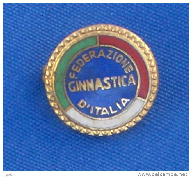 ITALY GYMNASTICS FEDERATION ( Enamel Pin ) Italia Badge Gymnastic Gymnastique Gym Gimnasia Gymnastik Ginnastica - Gymnastics