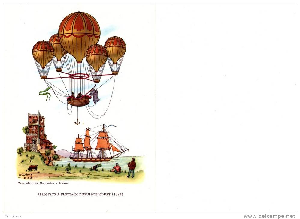 5 Cartoline-serie Aerostati II- - Luchtballon