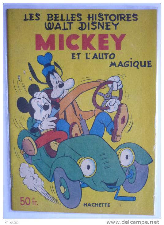 ALBUM BD LES BELLES HISTOIRES -  MICKEY ET L'AUTO MAGIQUE - HACHETTE N° 53 1953 1ère Série Enfantina - Disney