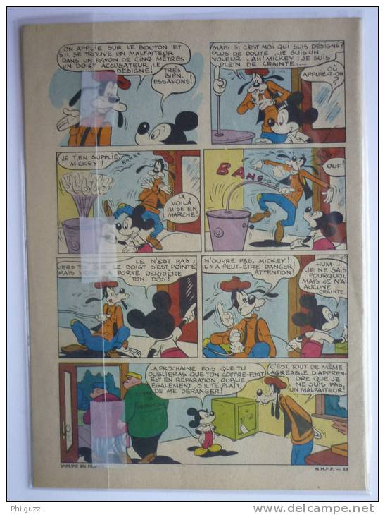 ALBUM BD LES BELLES HISTOIRES -  MICKEY ET L'AUTO MAGIQUE - HACHETTE N° 53 1953 1ère Série Enfantina - Disney