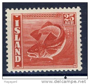 #D1146. Iceland 1940. Cod. Michel 216B (perf. 14:13½). MH(*) Hinged ! - Unused Stamps