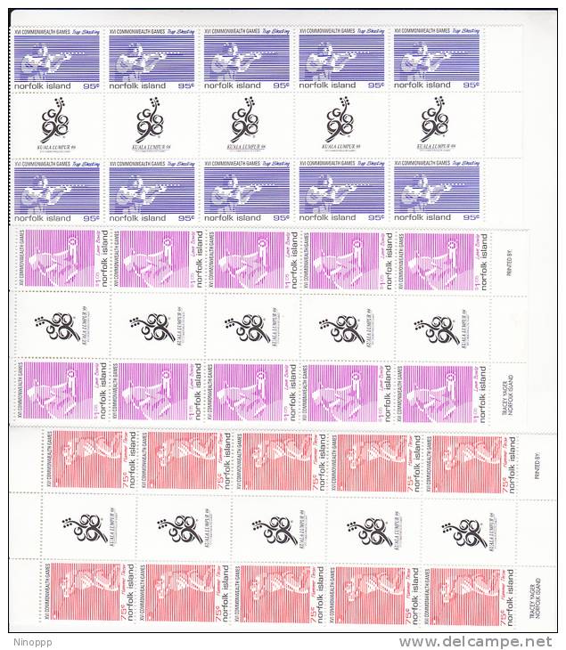 Norfolk Island-1998 Commonwealth Games Gutter Strips MNH - Norfolk Island