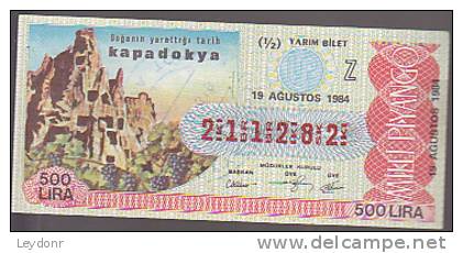 Lottery Ticket - Turkey - Turkiye - Lottery Tickets