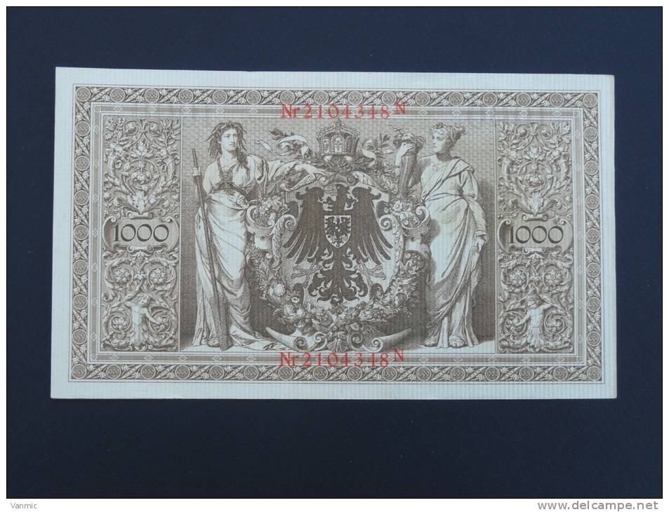 1910 A - Billet 1000 Mark - Allemagne - Série N : N° 2104348 N - (Banknote Deutschland Germany) - 1.000 Mark