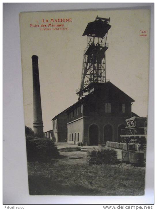 Cp La Machine Puits Des Mines ( Usines Schneider) - La Machine