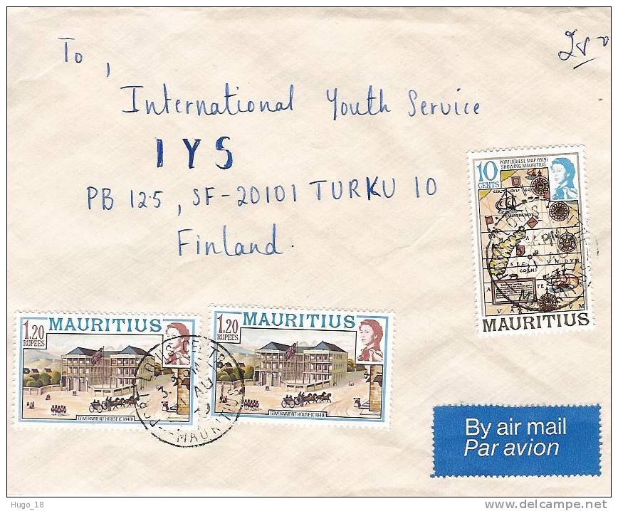 Lettre Mauritius Vers Finland - Mauritius (1968-...)