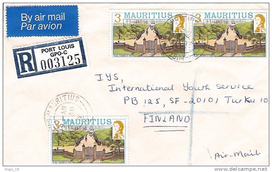 Lettre Mauritius Vers Finland - Mauritius (1968-...)