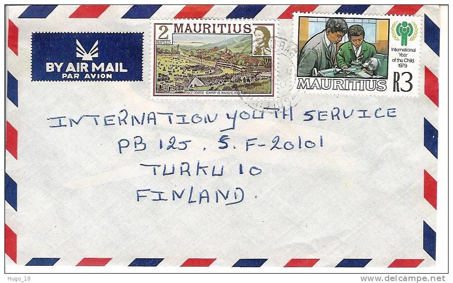 Lettre Mauritius Vers Finland - Mauritius (1968-...)