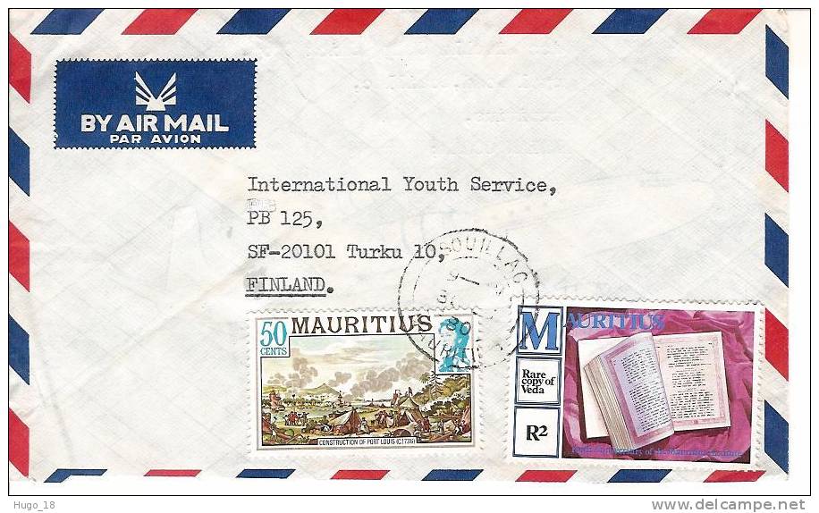 Lettre Mauritius Vers Finland - Mauritius (1968-...)