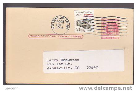 Postal Card - B. Franklin - Waterloo, IA - Cedar Valley Stamp Club - 2001-10