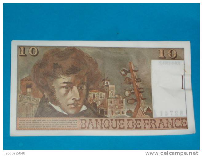 Lot De 10 Billets : 10 Fr Berlioz Du 6/6/1974 : E.61  - N° 82732 A 82741 - SPL : épinglage Banque De France - 10 F 1972-1978 ''Berlioz''