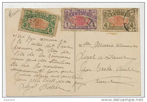 St Pierre Hotel De Ville O. Du Mesgnil L Expediteur A Collé 7 Timbres Differents Voir Texte - Saint Pierre