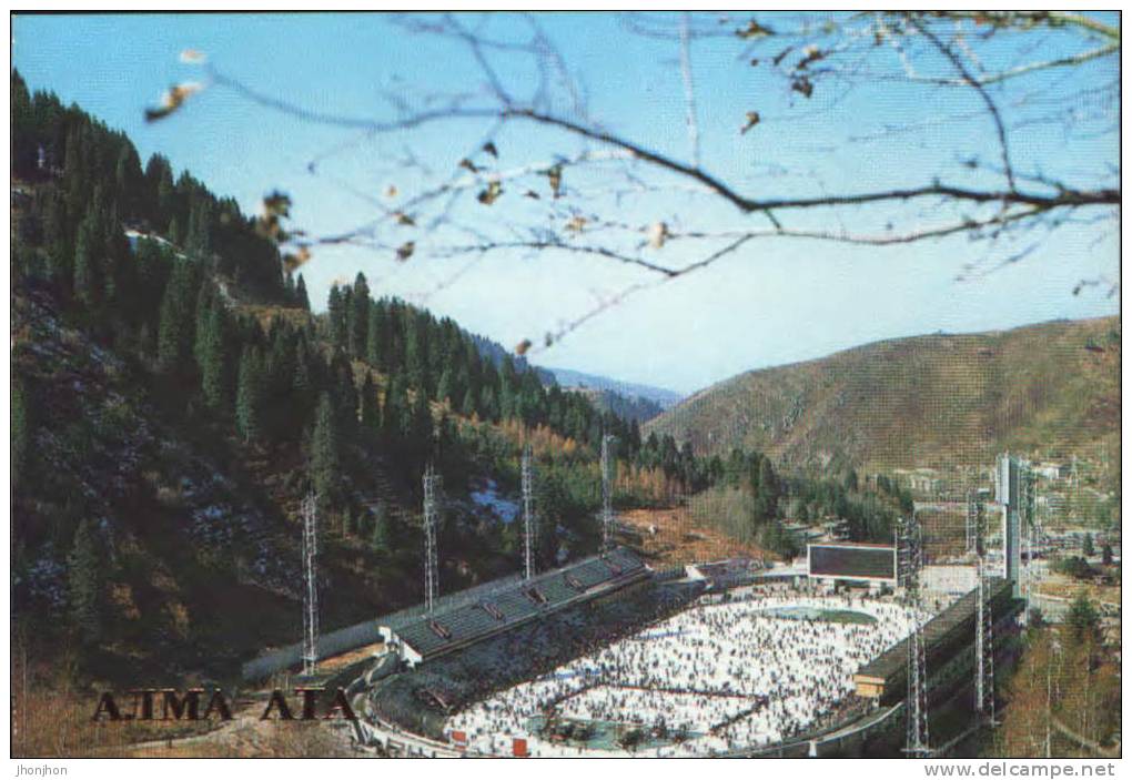 Kazakhstan-Postcard 1984-Alma-Ata- Sports-complex "Medeo "-(Skating.) - Kasachstan