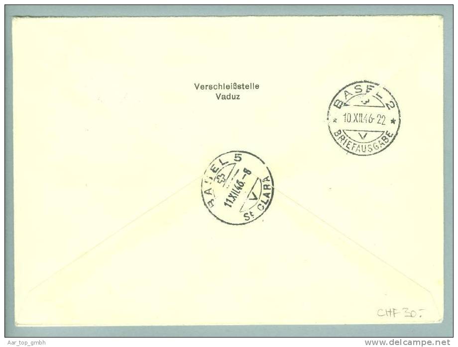 Liechtenstein 1946-12-10 R-FDC Jagdserie - Storia Postale