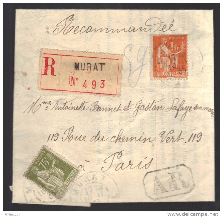 FRANCE 1946 N° Usages Courants Obl. S/lettre Entiére Recommandée AR - 1932-39 Peace